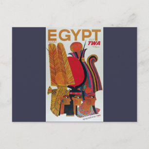 Egypten Vintage Luft Travel Ancisturism Turism Vykort