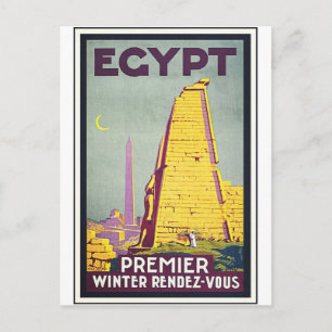 Egypten Vintage resor Art Poster Vykort