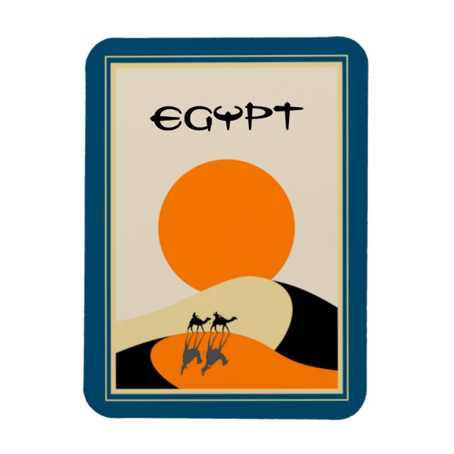 Egypten Vintage resor Magnet (Vertikal)