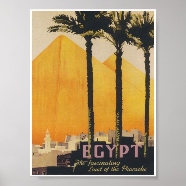 Egypten Vintage resor Poster (Framsidan)