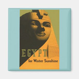 Egypten - vintage resoraffischkonst magnet