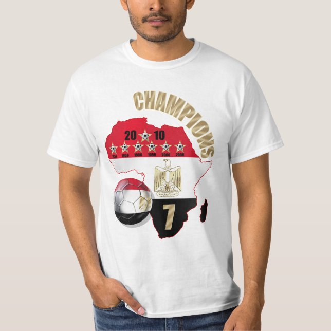 Egyptenafrikamästare 2010 värderar t-skjortan t shirt (Framsida)