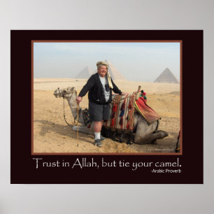 Egyptenen Pyramids Camel Photo (ung arabisk ordspr Poster
