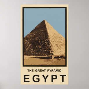 Egyptenen Underbar pyramid Poster