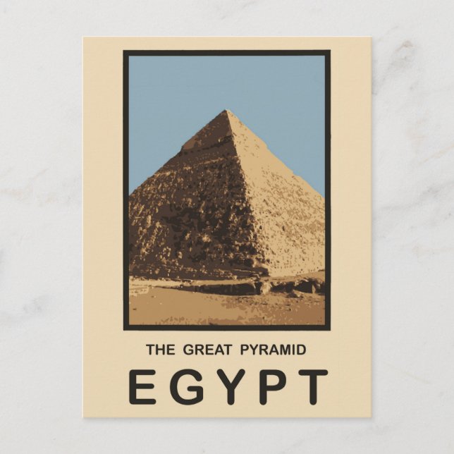 Egyptenen Underbar pyramid Vykort (Framsida)
