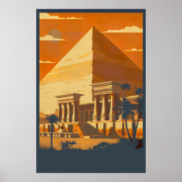 Egyptenen vintage Stil Poster illustration