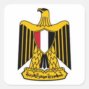 egyptenens emblem fyrkantigt klistermärke