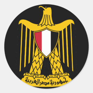 egyptenens emblem runt klistermärke