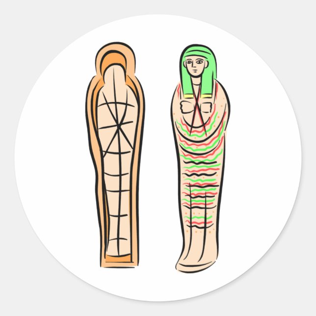 Egyptenens fästmärke runt klistermärke (Framsida)