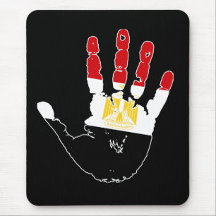Egyptenens Flagga Handprint Musmatta
