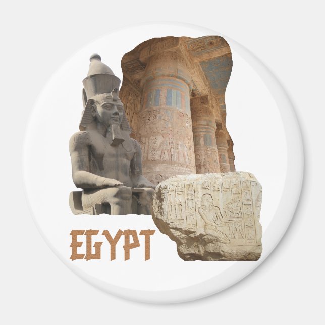 EGYPTENENS fotokollage Magnet (Framsidan)