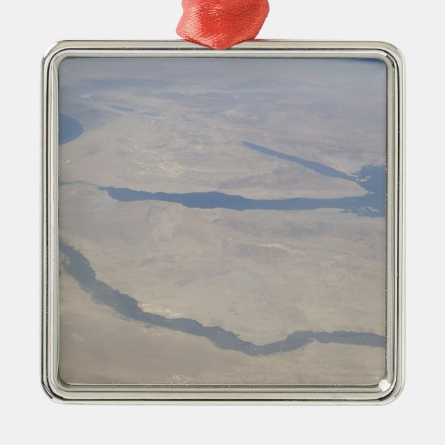 Egyptenens och Sinai Peninsuls flygsyn Julgransprydnad Metall (Framsidan)