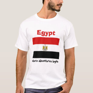 Egyptenflagga + Karta + TextT-tröja Tee