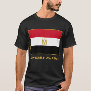EGYPTENflagga med Januari 25, 2011 daterar Tee