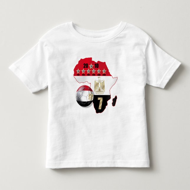 Egyptenflaggakartan av afrikan 2010 vinnarear t shirt (Framsida)