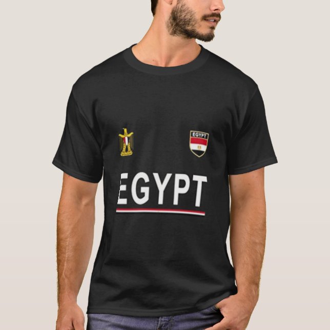 Egyptenfotboll - egyptisk fotbolljersey t shirt (Framsida)