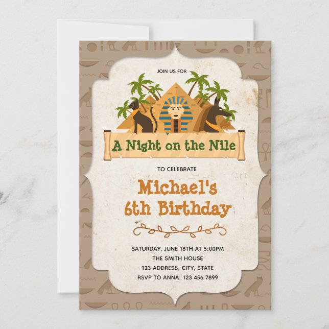 Egypteninbjudan Inbjudningar (Framsida)