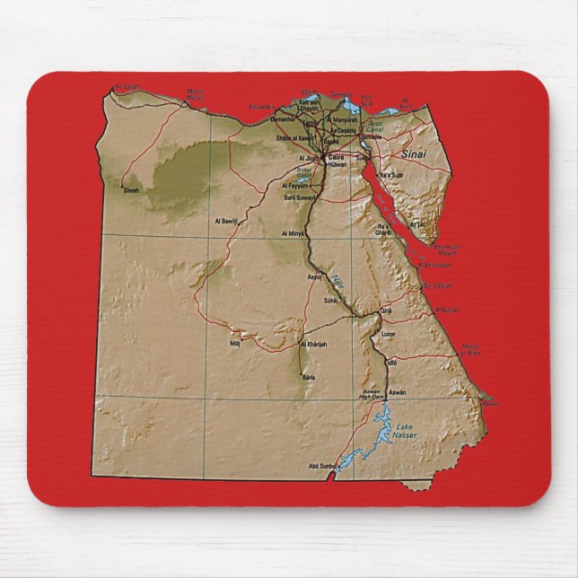 Egyptenkarta Mousepad Musmatta (Framsidan)