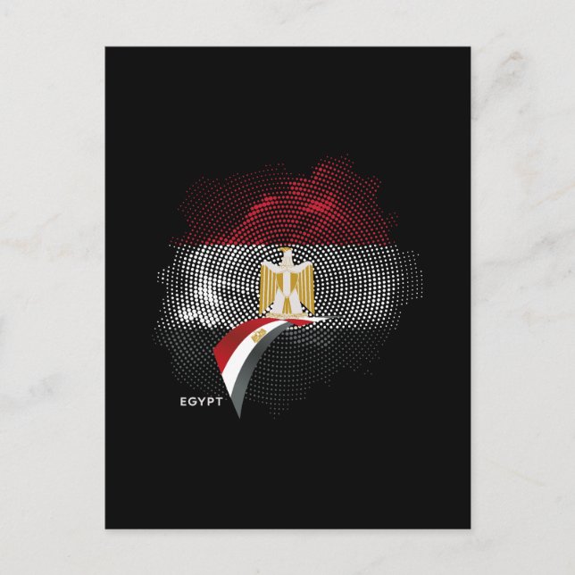 Egyptens flagga vykort (Framsida)