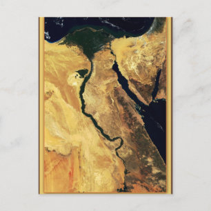 Egyptens Nildal från yttre rymden Vykort