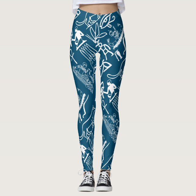 Egyptensymboler | reser kvinnor leggings (Framsida)