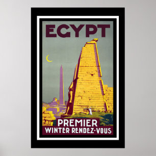 Egyptenvintage resor poster