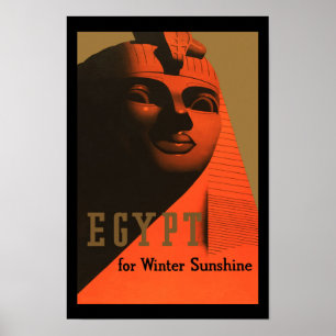 Egyptenvintage resor poster