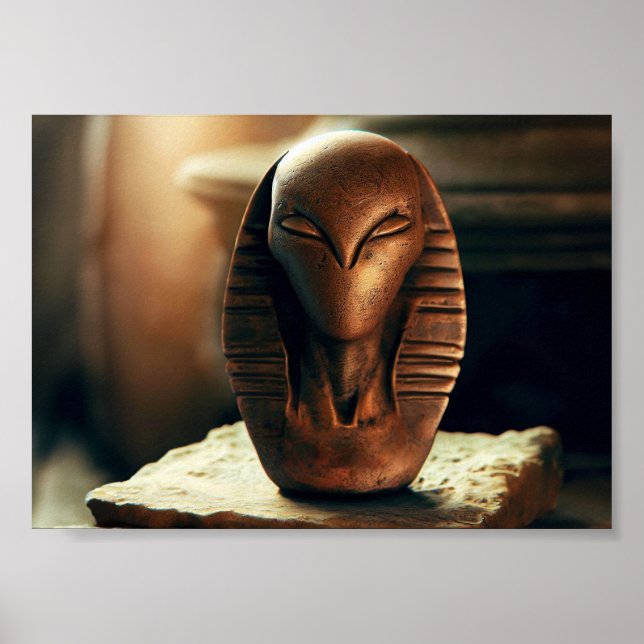 Egyptian Alien Statue Poster (Framsidan)