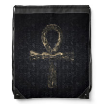 Egyptian Ankh Drawstring Backpack