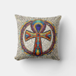 Egyptian Ankh Kor - Mosaic Art Kudde