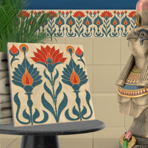 Egyptian Art Deco Gräns Kakelplatta