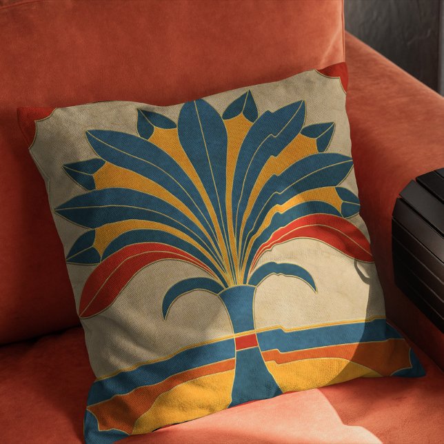 Egyptian Art Deco Gräns Kudde (Skapare uppladdad)