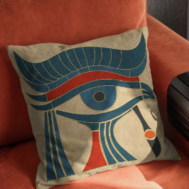 Egyptian Art Deco Öga of Horus Kudde