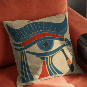 Egyptian Art Deco Öga of Horus Kudde