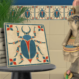 Egyptian Art Deco Scarab Beetle Kakelplatta