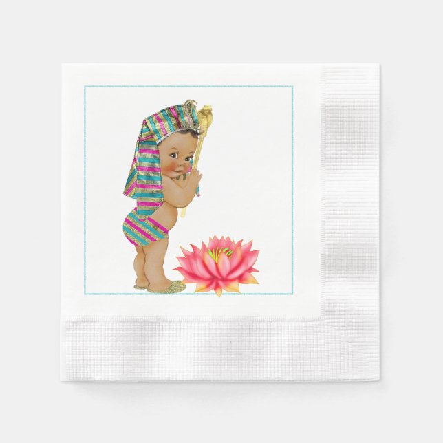 Egyptian Baby Shower Napkins Pappersservett (Framsidan)
