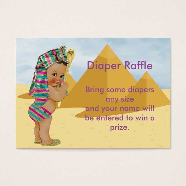 Egyptian Baby Shower Raffle Biljett (Framsidan)