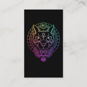 Egyptian Bastet Cat Horus Scarab Egypten Symbol Visitkort
