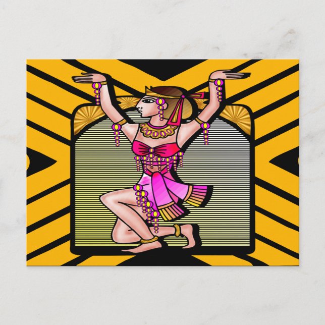 Egyptian Belly Dancer Vykort (Framsida)