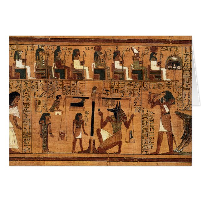 Egyptian books of the dead. hälsningskort (Framsidan Horizontal)