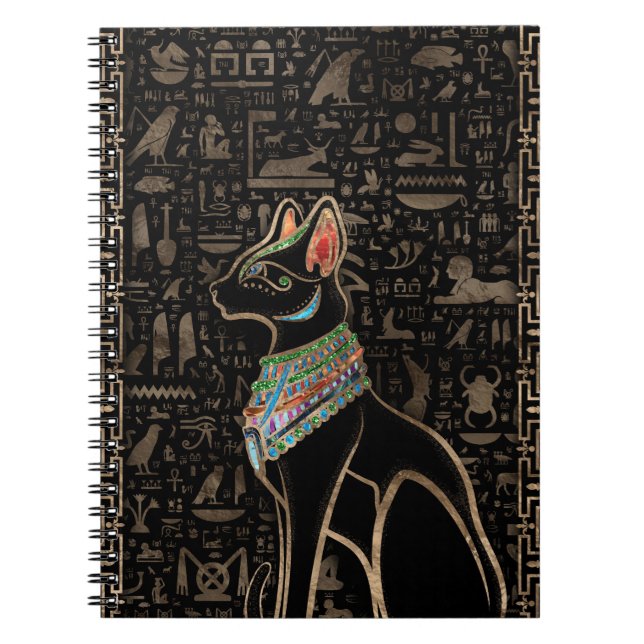 Egyptian Cat - Bastet Anteckningsbok (Framsidan)