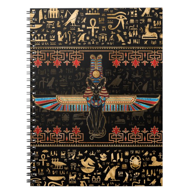 Egyptian Cat - Bastet Anteckningsbok (Framsidan)