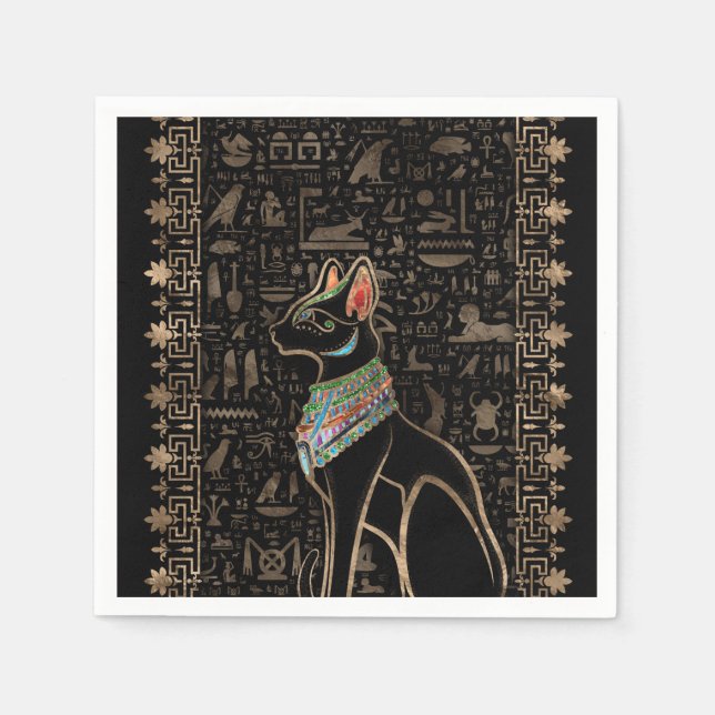 Egyptian Cat - Bastet Pappersservett (Framsidan)