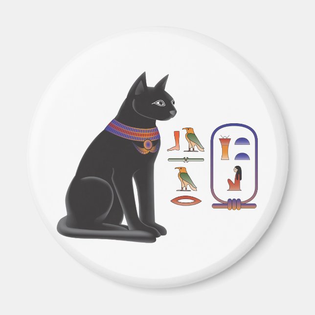 Egyptian Cat Goddess Bastet Magnet (Framsidan)