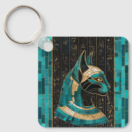 Egyptian Cat Goddess Bastet - Mosaic Art Nyckelring