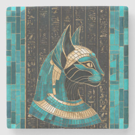 Egyptian Cat Goddess Bastet - Mosaic Art Stenunderlägg