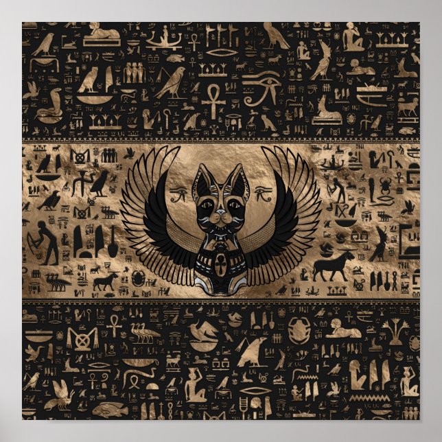 Egyptian Cat Goddess Bastet Poster (Framsidan)