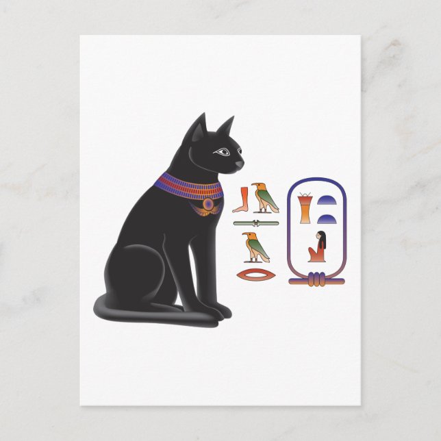 Egyptian Cat Goddess Bastet Vykort (Framsida)