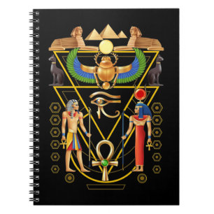 Egyptian Culture Scarab Artifact Ankh Horus Öga Anteckningsbok