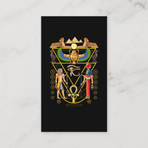 Egyptian Culture Scarab Artifact Ankh Horus Öga Visitkort